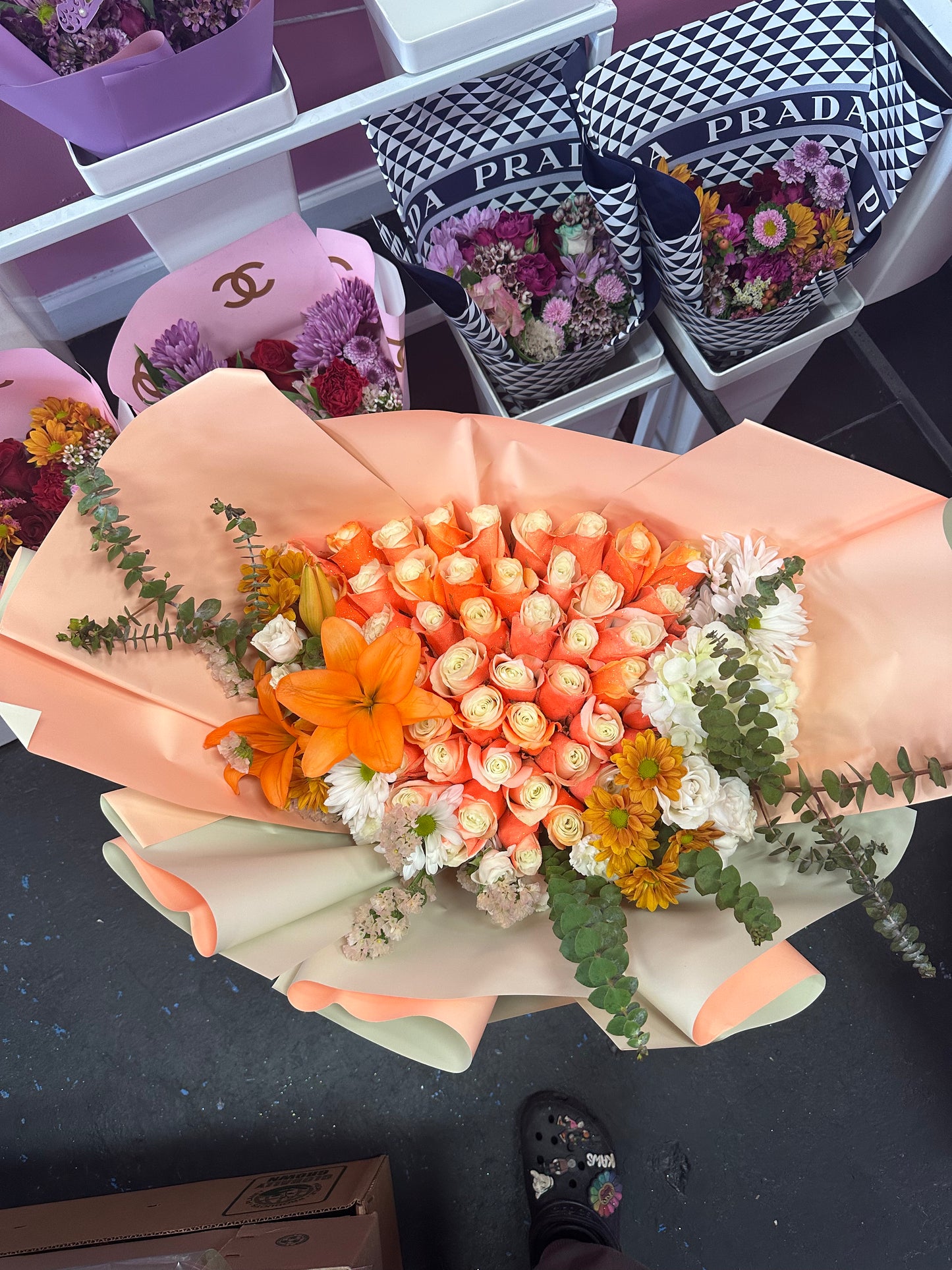 50 Coral Crush Marshmallow Bouquet