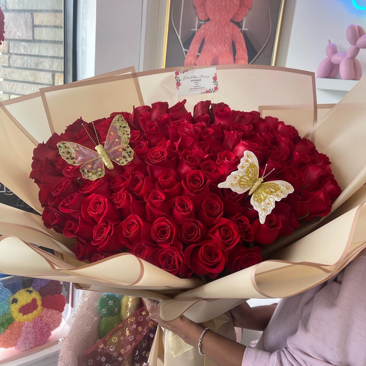 V-Day 100 Rose Bouquet
