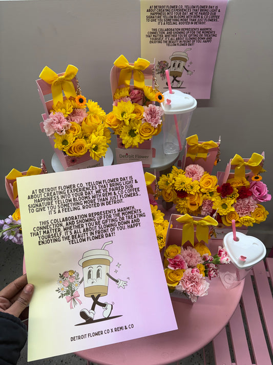 Flower Holder with Drink