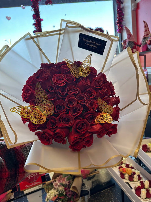 V-Day 50 Rose Bouquet