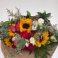 Wrapped Roses & Sunflowers