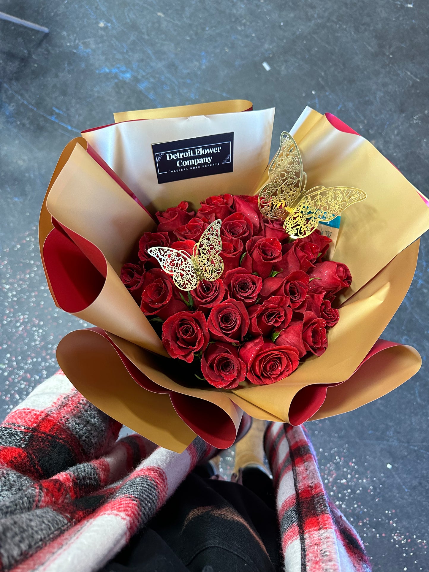 Round rose bouquets