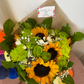 Wrapped Roses & Sunflowers