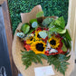 Wrapped Roses & Sunflowers